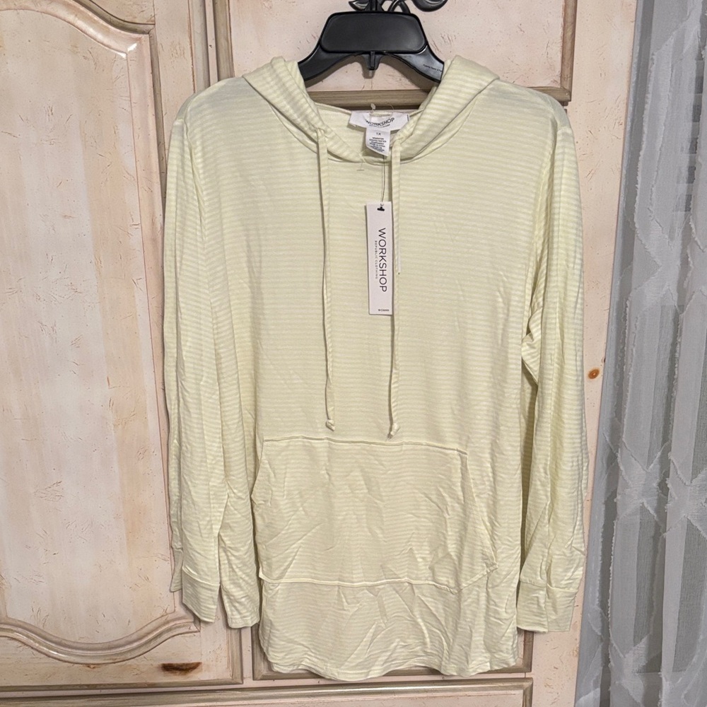 Workshop Republic Clothing Light Yellow Striped Top